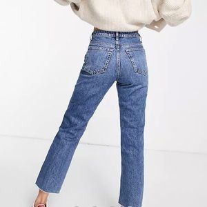 Topshop high waist straight leg jean